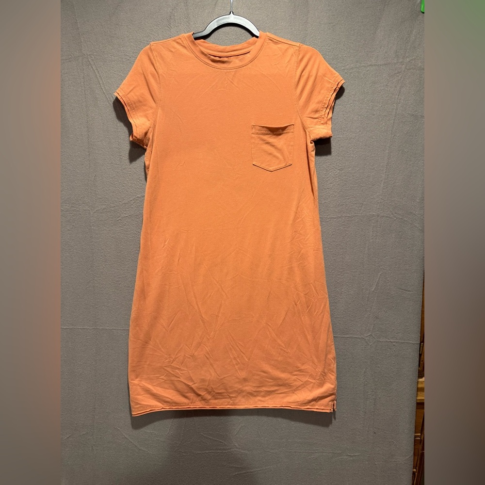The Normal Brand Vibrant Orange T-Shirt Dress